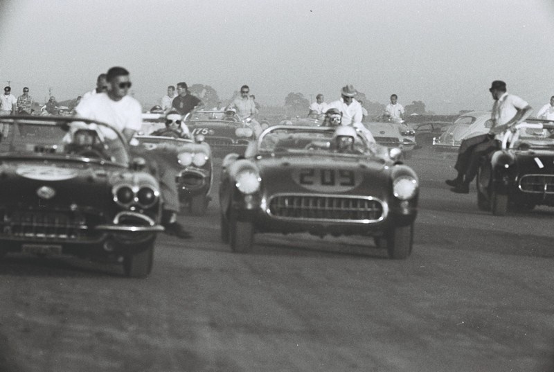 dave macdonald in corvette at stockton raceway